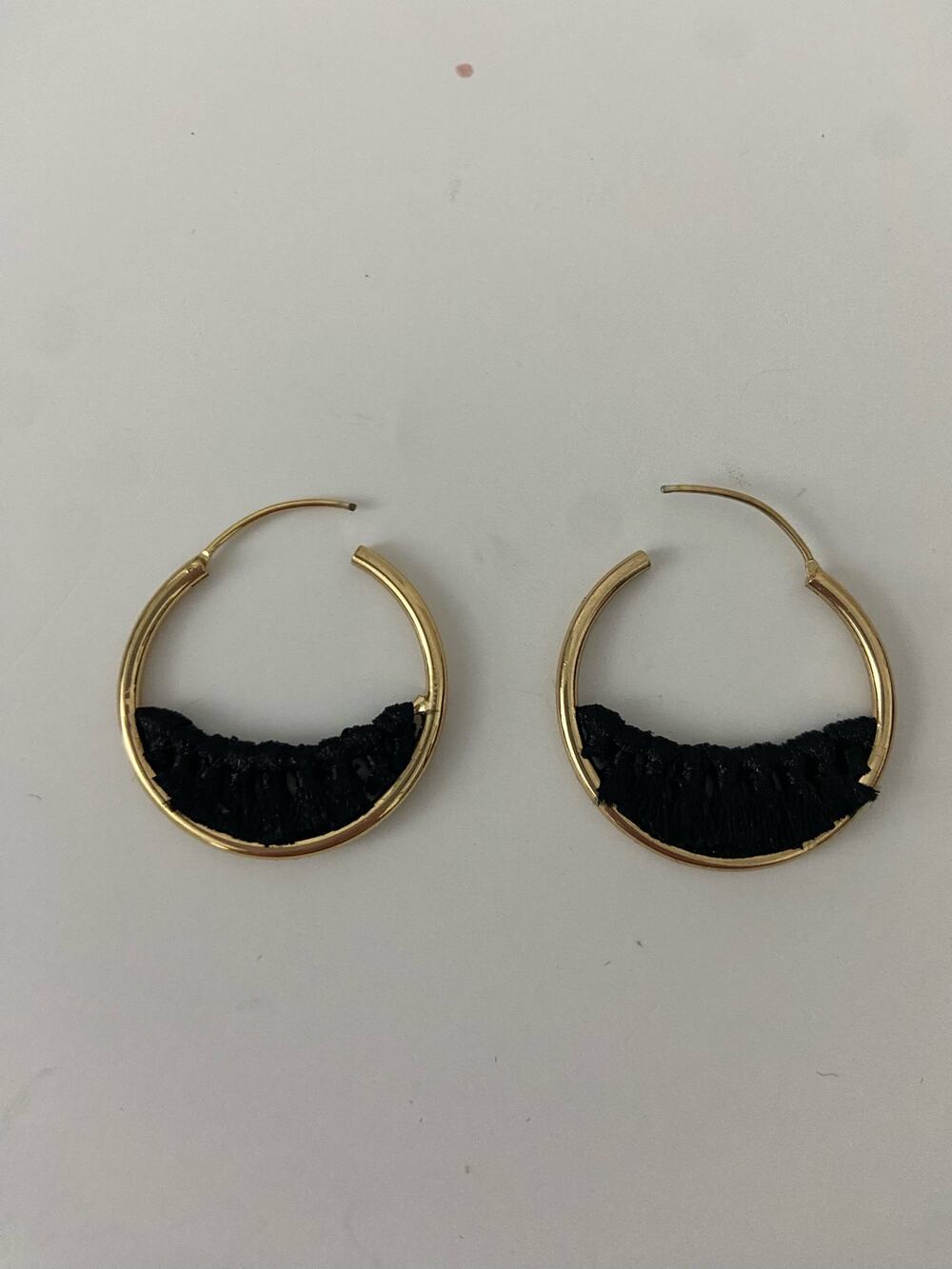 Black hoop earrings